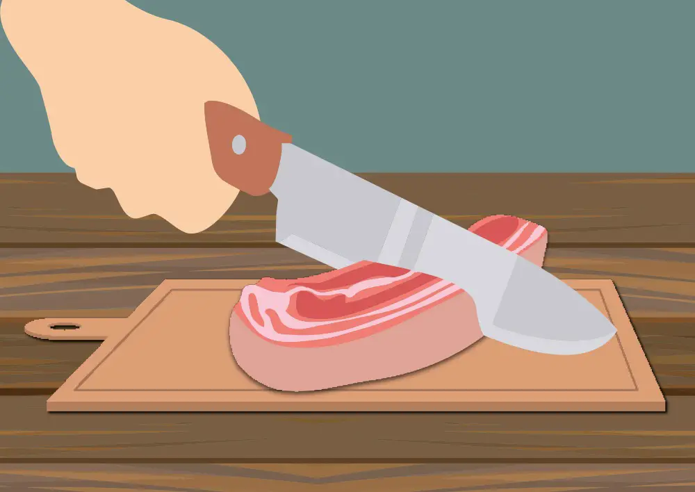 Cutting up meat