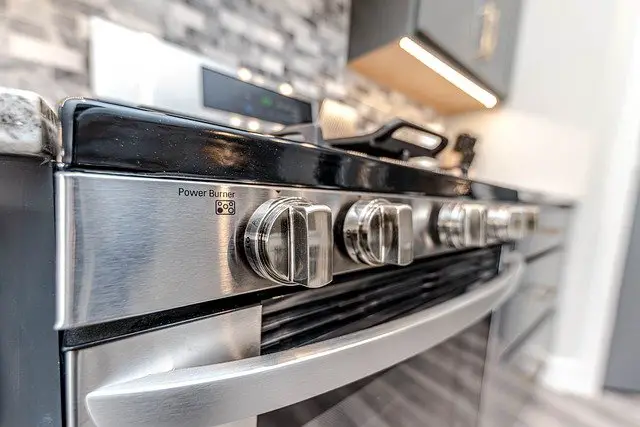 modern stainless steel stove